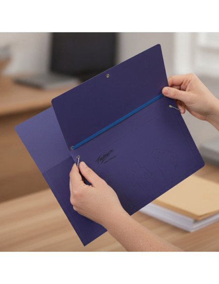 ▷ CARPETA FABRISA FOLIO AZUL SOLAPAS GOMAS A CLASICA | Taine - Imagen 2