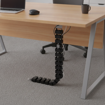 ▷ VERTEBRA PASACABLES FELLOWES EXTENSIBLE NEGRO | Taine - Imagen 2