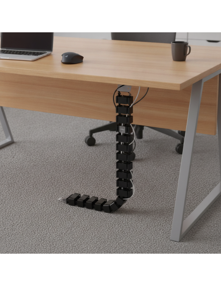 ▷ VERTEBRA PASACABLES FELLOWES EXTENSIBLE NEGRO | Taine - Imagen 2