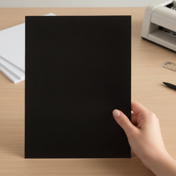 ▷ PORTADA GBC PVC OPACO A4 180 MICRAS NEGRO (CJ.100) | Taine - Imagen 2