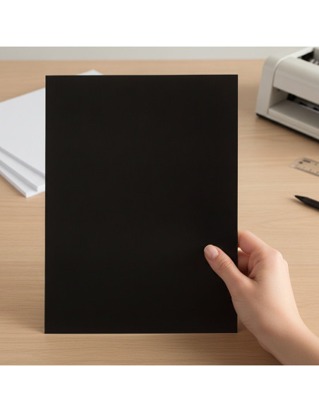 ▷ PORTADA GBC PVC OPACO A4 180 MICRAS NEGRO (CJ.100) | Taine - Imagen 2