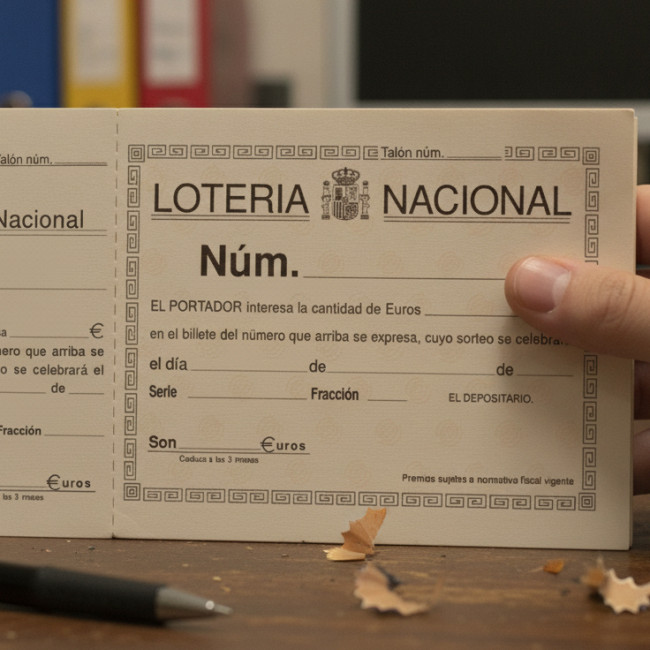 ▷ TALONARIO LOAN LOTERIA NACIONAL T-15 1/3 DE F2 T | Taine - Imagen 2