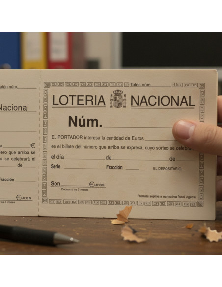 ▷ TALONARIO LOAN LOTERIA NACIONAL T-15 1/3 DE F2 T | Taine - Imagen 2