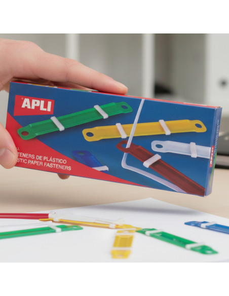 ▷ FASTENERS APLI PLASTICO COLORES SURTIDOS 50U. | Taine - Imagen 2