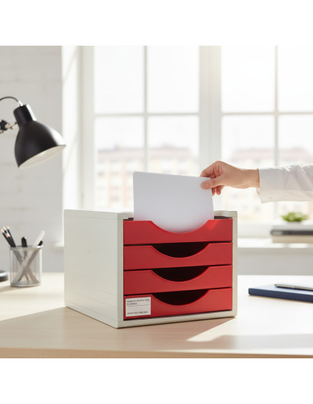 ▷ MODULO ARCHIVO 2000 5 CAJONES ARCHIVOTEC 4000 ROJO | Taine - Imagen 2