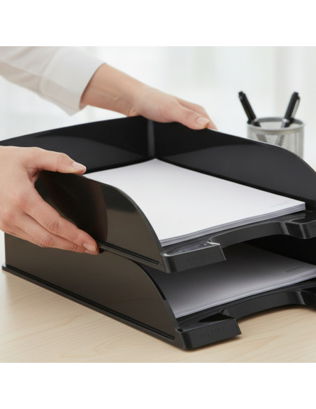 ▷ BANDEJA LEITZ APILABLE WOW NEGRO | Taine - Imagen 2