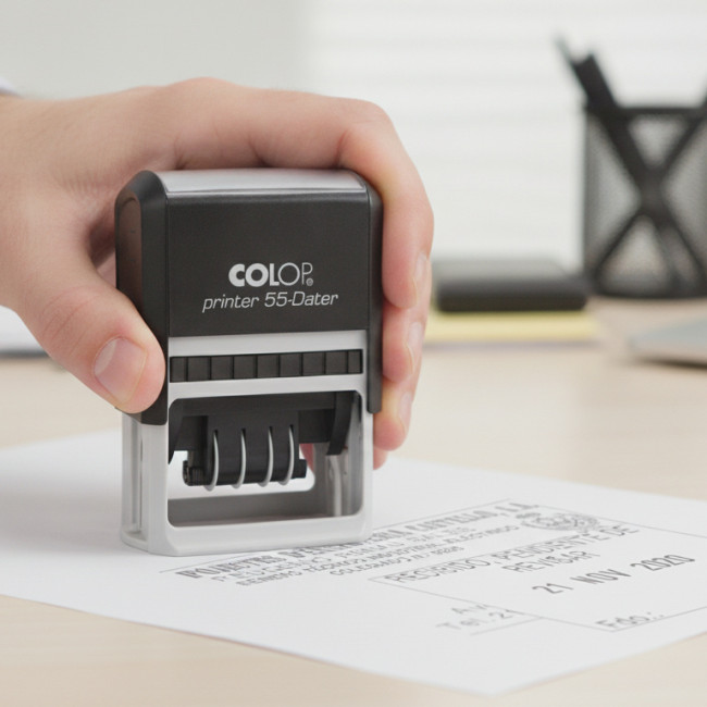 ▷ FECHADOR COLOP PRINTER 55 CON SELLO PERSONALIZADO 40x60MM | Taine - Imagen 2