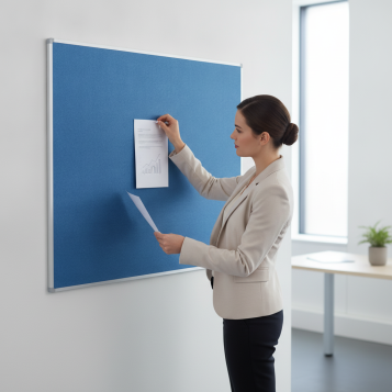 ▷ TABLERO NOBO ESSENCE DE FIELTRO 120X90CM AZUL | Taine - Imagen 2