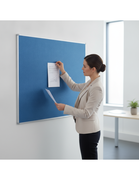 ▷ TABLERO NOBO ESSENCE DE FIELTRO 120X90CM AZUL | Taine - Imagen 2