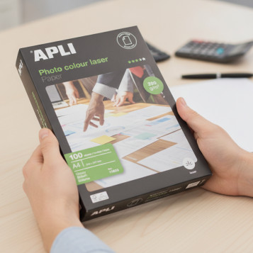 ▷ PAPEL APLI A4 210GR 100H. FOTOGRAFICO LASER GLOSSY DOBLE CARA | Taine - Imagen 2