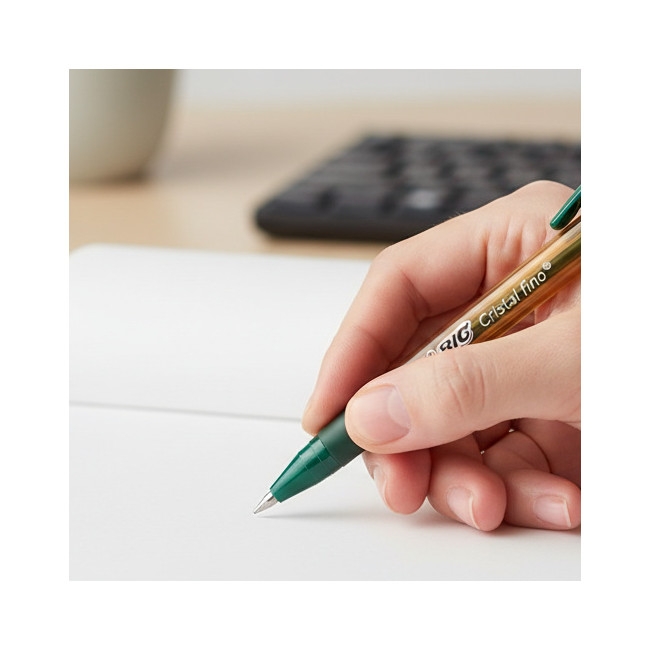 ▷ BOLIGRAFO BIC CRISTAL FINO VERDE | Taine - Imagen 2