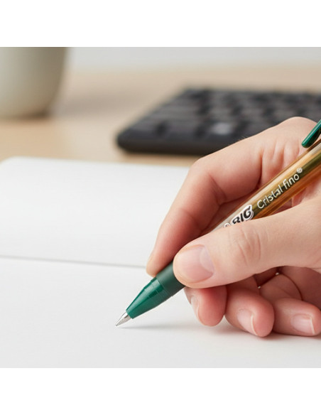 ▷ BOLIGRAFO BIC CRISTAL FINO VERDE | Taine - Imagen 2