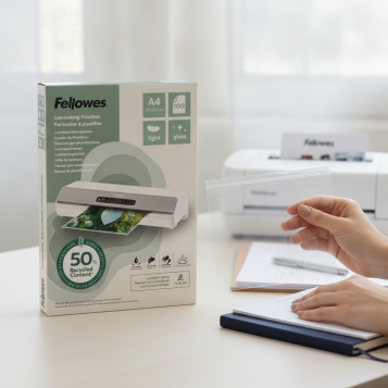 ▷ FUNDAS FELLOWES PLASTIFICAR RECICLADAS A4 80 MICRAS | Taine - Imagen 2