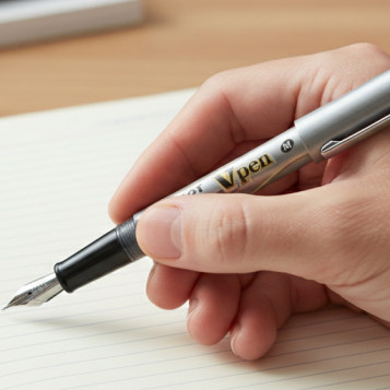 ▷ PLUMA PILOT V-PEN SILVER NEGRO | Taine - Imagen 2
