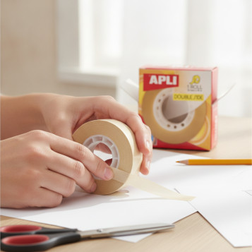 ▷ CINTA ADHESIVA APLI DOBLE CARA 15MM X 15 M | Taine - Imagen 2
