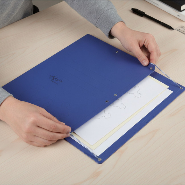 ▷ CARPETA FABRISA FOLIO AZUL SENCILLA GOMAS CLASICA | Taine - Imagen 2