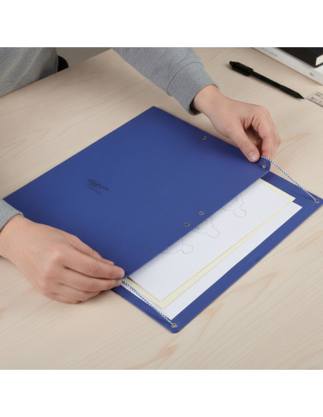 ▷ CARPETA FABRISA FOLIO AZUL SENCILLA GOMAS CLASICA | Taine - Imagen 2