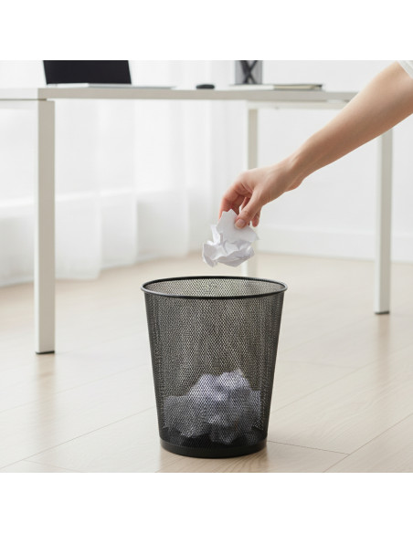 ▷ PAPELERA POESSA REJILLA NEGRA 18L 24X34 CM | Taine - Imagen 2