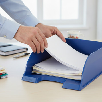 ▷ BANDEJA LEITZ APILABLE PLUS JUMBO AZUL | Taine - Imagen 2