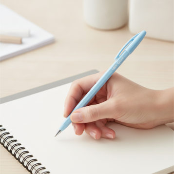 ▷ BOLIGRAFO BIC CRISTAL NARANJA PASTEL AZUL | Taine - Imagen 2