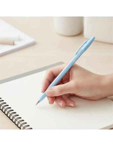 ▷ BOLIGRAFO BIC CRISTAL NARANJA PASTEL AZUL | Taine - Imagen 2