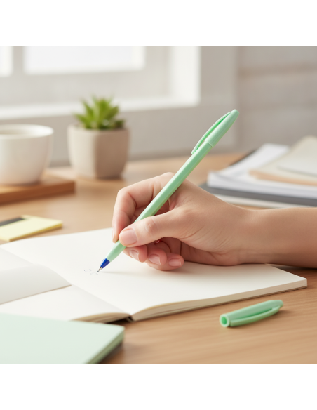 ▷ BOLIGRAFO BIC CRISTAL VERDE PASTEL AZUL | Taine - Imagen 2