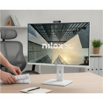 ▷ MONITOR NILOX 27" IPS REGULABLE WEBCAM 120HZ FULL HD WEBCAM CON MICROFONO ALTAV | Taine - Imagen 2