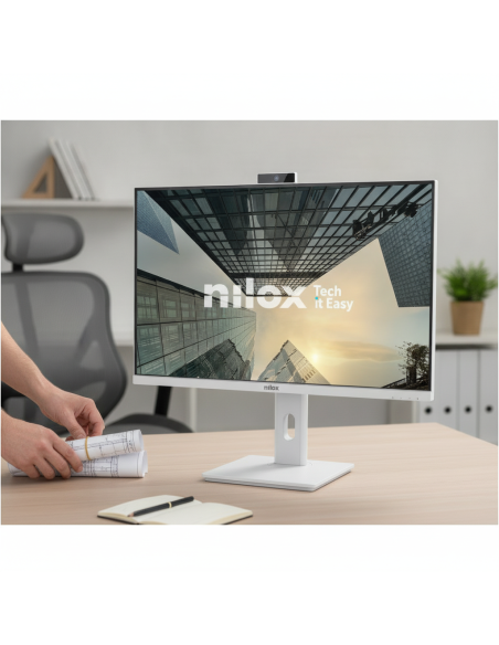 ▷ MONITOR NILOX 27" IPS REGULABLE WEBCAM 120HZ FULL HD WEBCAM CON MICROFONO ALTAV | Taine - Imagen 2