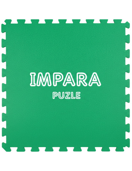 ▷ PUZLE IMPARA BALDOSA TAPIZ EVA VERDE 100X100X2 CM | Taine - Imagen 2