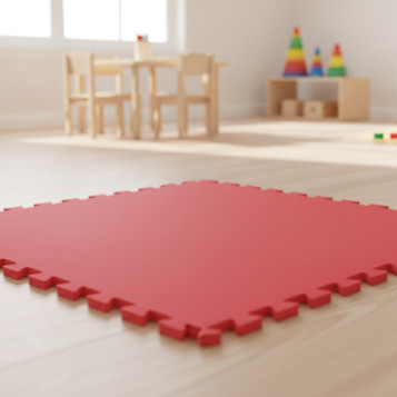 ▷ PUZLE IMPARA BALDOSA TAPIZ EVA ROJA 100X100X2 CM | Taine - Imagen 2