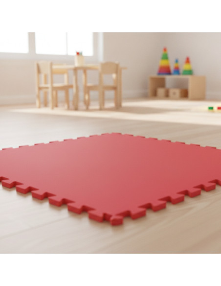 ▷ PUZLE IMPARA BALDOSA TAPIZ EVA ROJA 100X100X2 CM | Taine - Imagen 2