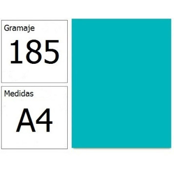 ▷ CARTULINA CANSON IRIS AZUL TURQUESA A4 185G 50H. | Taine - Imagen 1