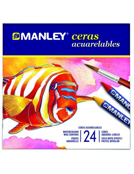 ▷ CERAS MANLEY ACUARELABLES CJ.50 UDS. CLORES SURTIDOS | Taine - Imagen 1