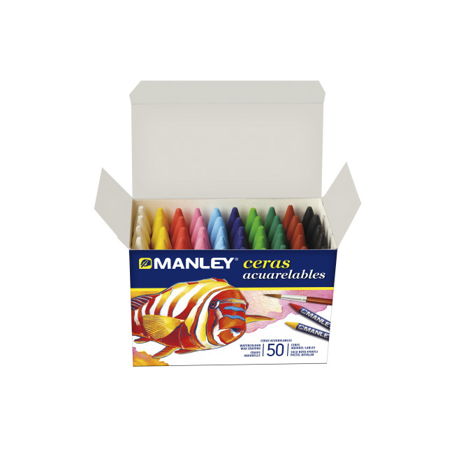 ▷ CERAS MANLEY ACUARELABLES CJ.50 UDS. CLORES SURTIDOS | Taine - Imagen 2