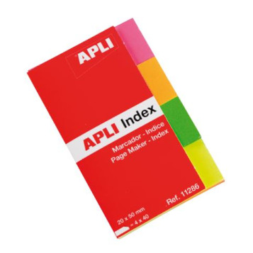 ▷ NOTAS APLI ADHESIVAS MININOTAS 20X50 BRILLANTES PACK 4 BLOC PAPEL | Taine - Imagen 1