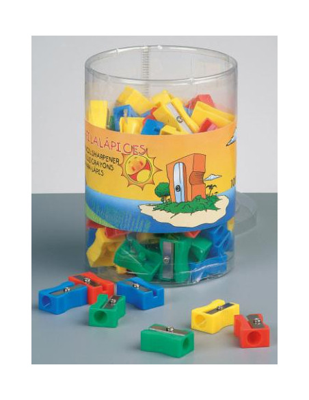▷ SACAPUNTAS FAIBO PLASTICO 1UDS PB2 BOTE (100 UDS) | Taine - Imagen 1