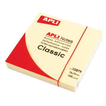▷ NOTAS APLI ADHESIVAS AMARILLO 100H 75x75MM | Taine - Imagen 1