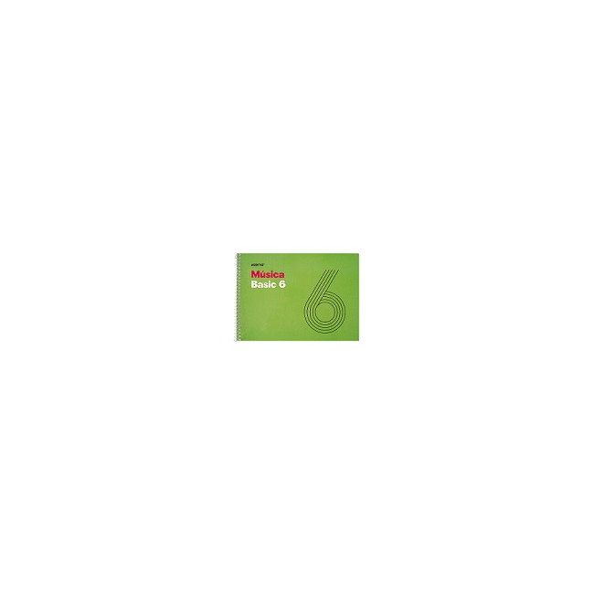 ▷ CUADERNO ADDITIO MUSICA 6 PENTAGRAMAS ESPIRAL 25HJ BASIC | Taine - Imagen 2