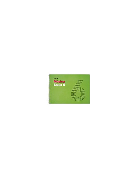 ▷ CUADERNO ADDITIO MUSICA 6 PENTAGRAMAS ESPIRAL 25HJ BASIC | Taine - Imagen 2