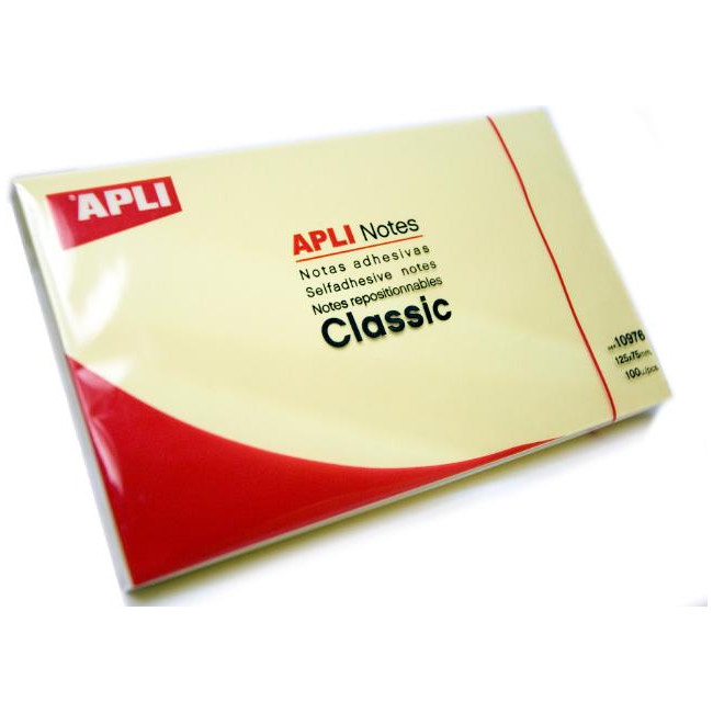 ▷ NOTAS APLI ADHESIVAS AMARILLO 100H 125x75MM | Taine - Imagen 1