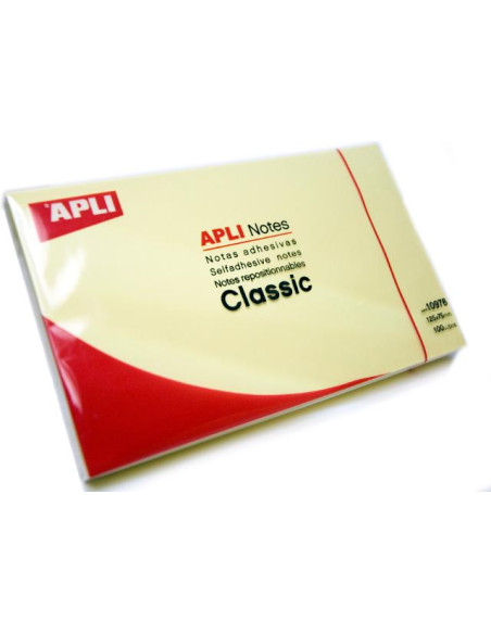 ▷ NOTAS APLI ADHESIVAS AMARILLO 100H 125x75MM | Taine - Imagen 1