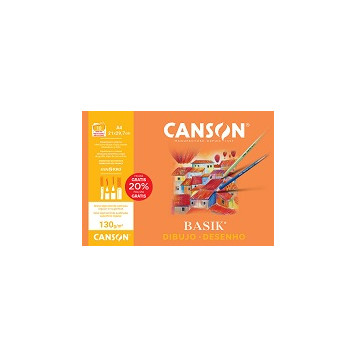 ▷ LAMINAS DIBUJO BASIK MINIPACK 10H A4 LISO 130G CANSON | Taine - Imagen 1