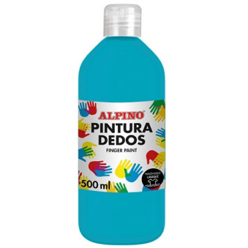 ▷ PINTURA DE DEDOS BOTELLA 500 ML AZUL CYAN MASATS | Taine - Imagen 1
