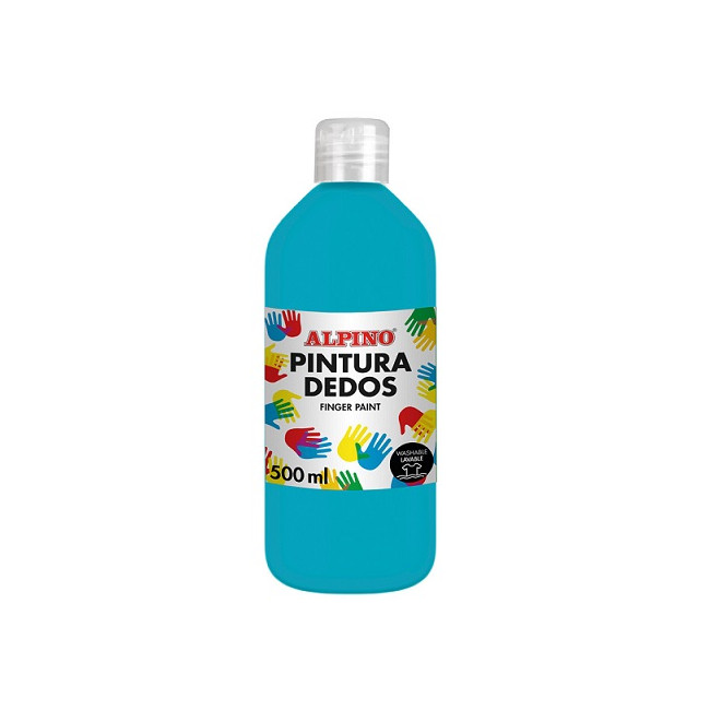 ▷ PINTURA DE DEDOS BOTELLA 500 ML AZUL CYAN MASATS | Taine - Imagen 2