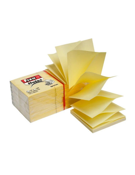 ▷ NOTAS FIXO AMARILLO ADHESIVAS100HZIG-ZAG 76X76 MM | Taine - Imagen 1