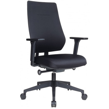 ▷ SILLA ROCADA OFICINA RD934 TAPIZADA EN NEGRO | Taine - Imagen 1