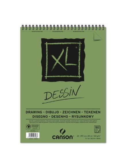 ▷ BLOC DIBUJO CANSON XL A3 30H 160G ESPIRAL MICR DRAWING | Taine - Imagen 2