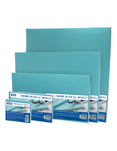 ▷ PLANCHA MILAN GRABADO 30X30X0,6CM AZUL ARTIST CARVING BLOK | Taine - Imagen 1