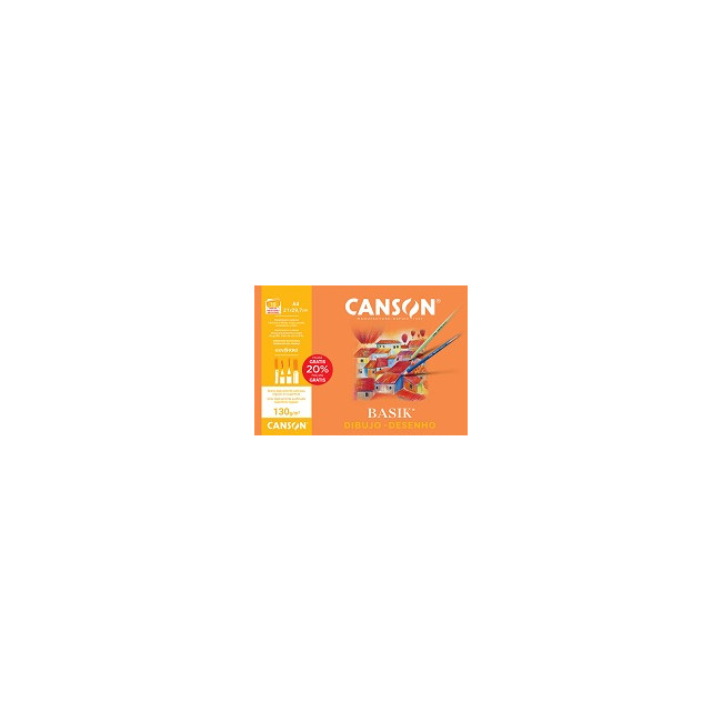 ▷ LAMINAS DIBUJO BASIK MINIPACK 10H A4 LISO 130G CANSON | Taine - Imagen 2