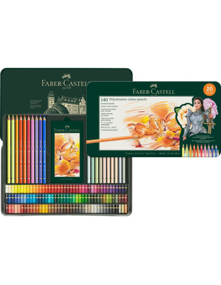 ▷ LAPICES FABER CASTELL 140 UDS LAPICES POLYCROMOS C/ METAL | Taine - Imagen 1